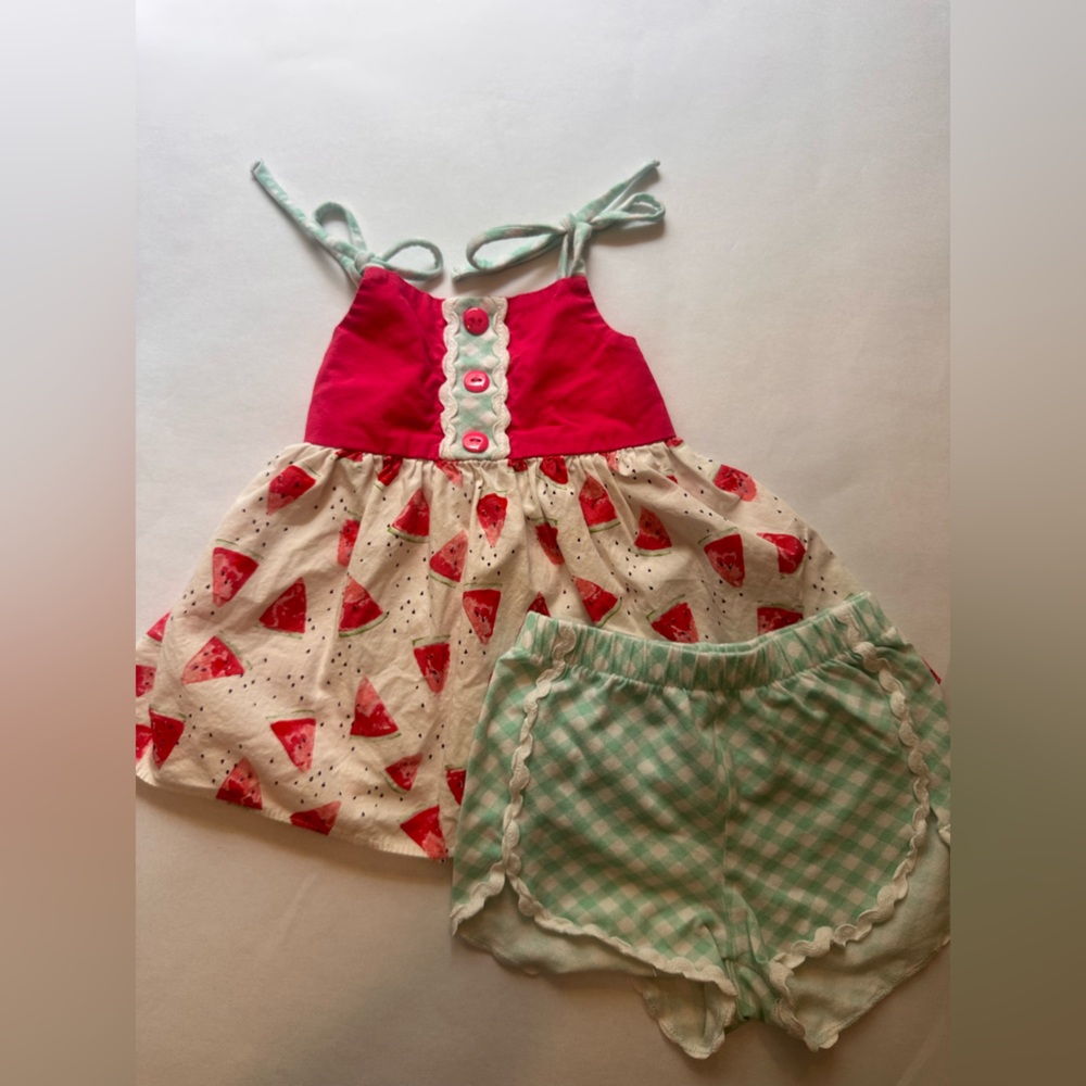 Ricrac & Ruffles Watermelon Set